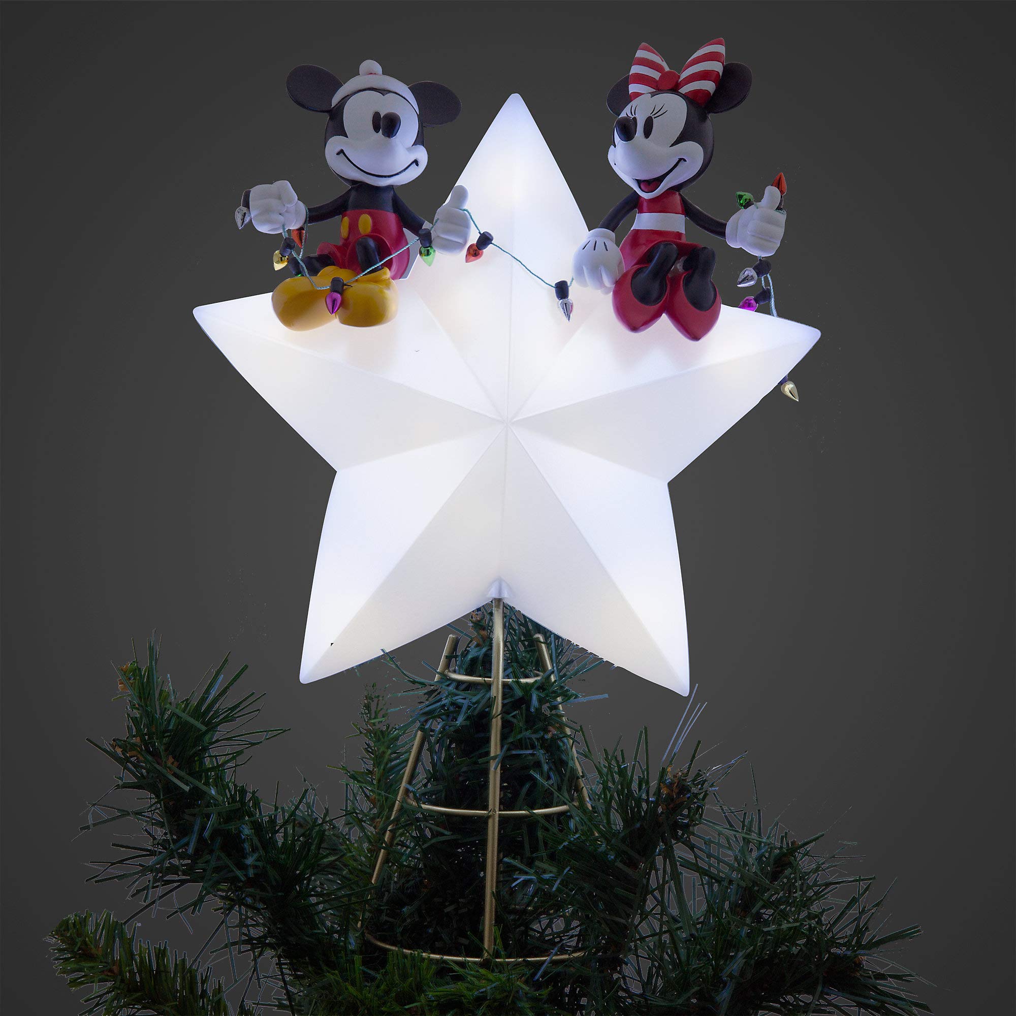 Disney Mickey and Minnie Mouse Light-Up Holiday Tree Topper